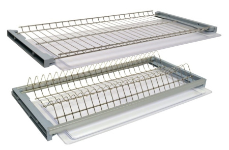 Комплект посудосушителя с рамкой в шкаф шириной 600 мм с регул, ДСП 16 ХРОМ (2 поддона)